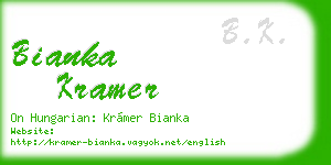 bianka kramer business card